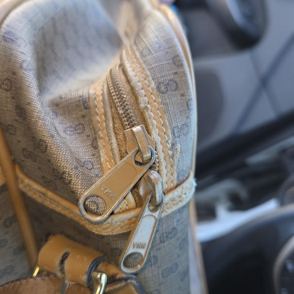 Gucci Brown Monogram Crossbody Bag with Tan Trim - Picture 12 of 16